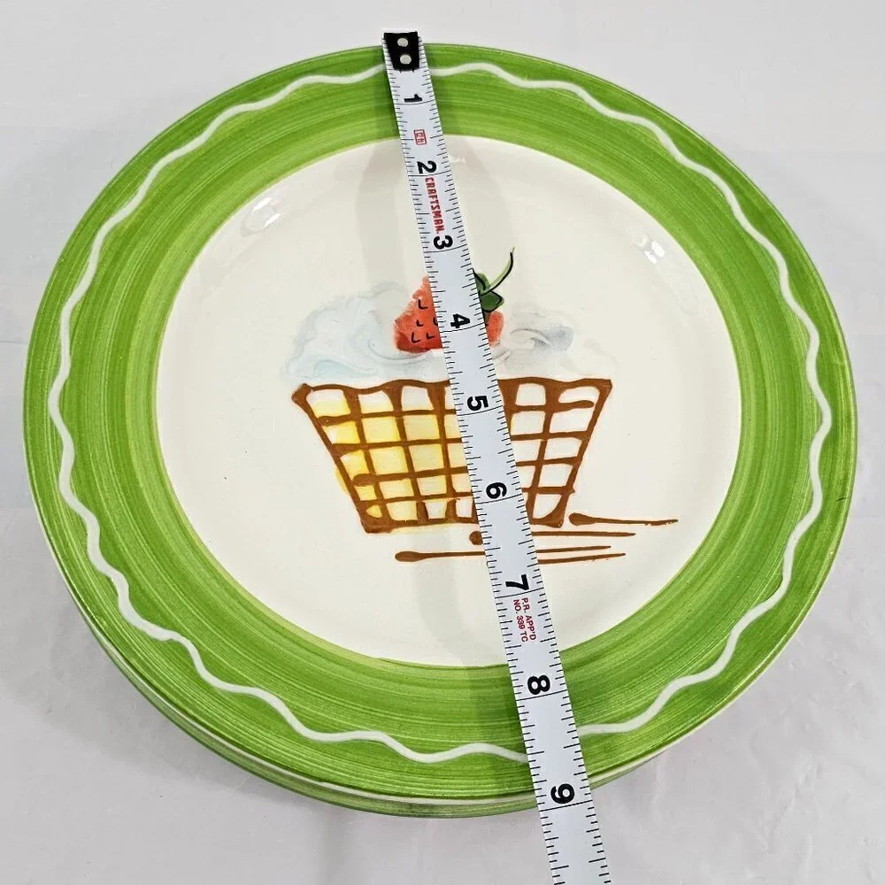 Sonoma Home Goods Strawberry Luncheon Dessert Plates Made in Italy – Set of 3